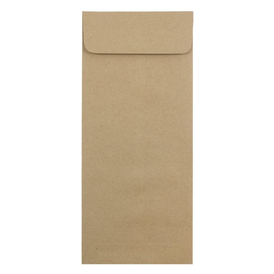 JAM Paper 5" x 11.5" Brown Kraft Policy Business Envelopes, 50ct.